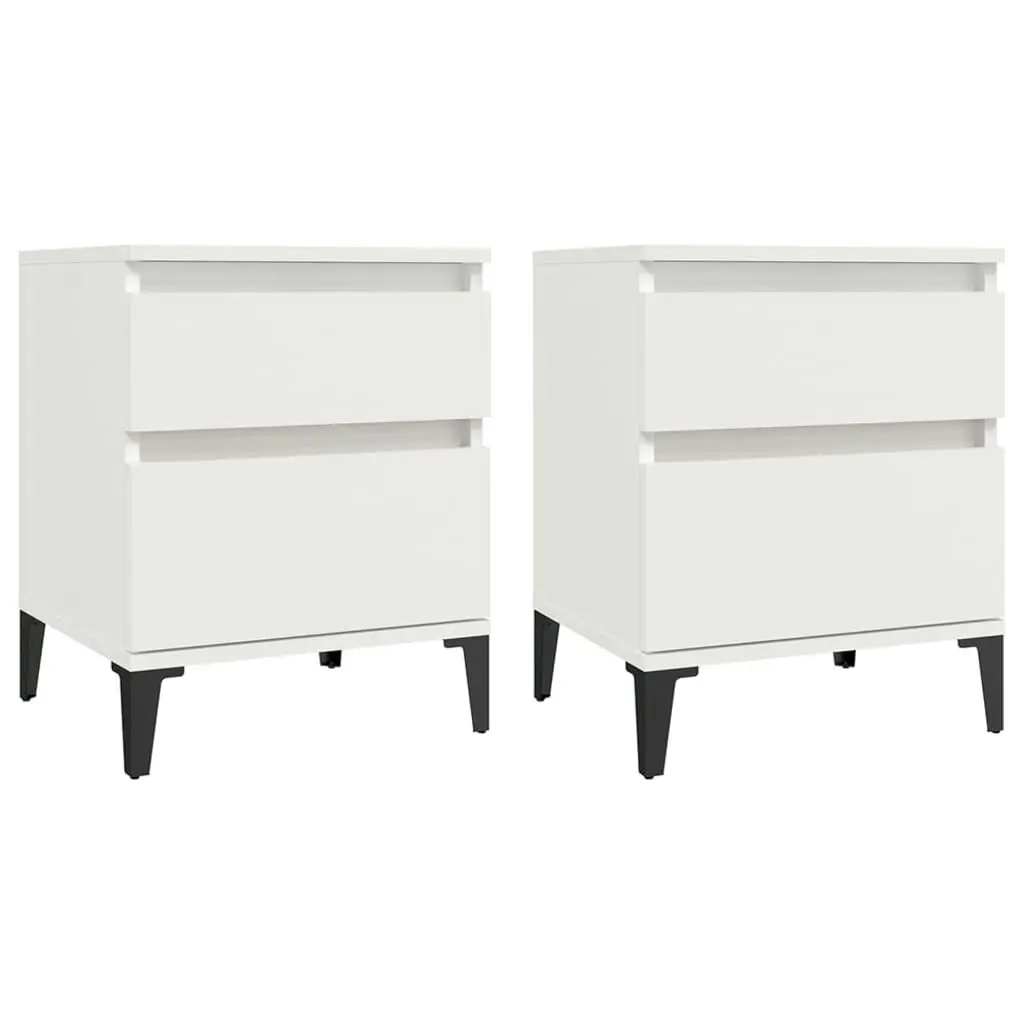 Bedside Cabinets 2 pcs White 40x35x50 cm 821843