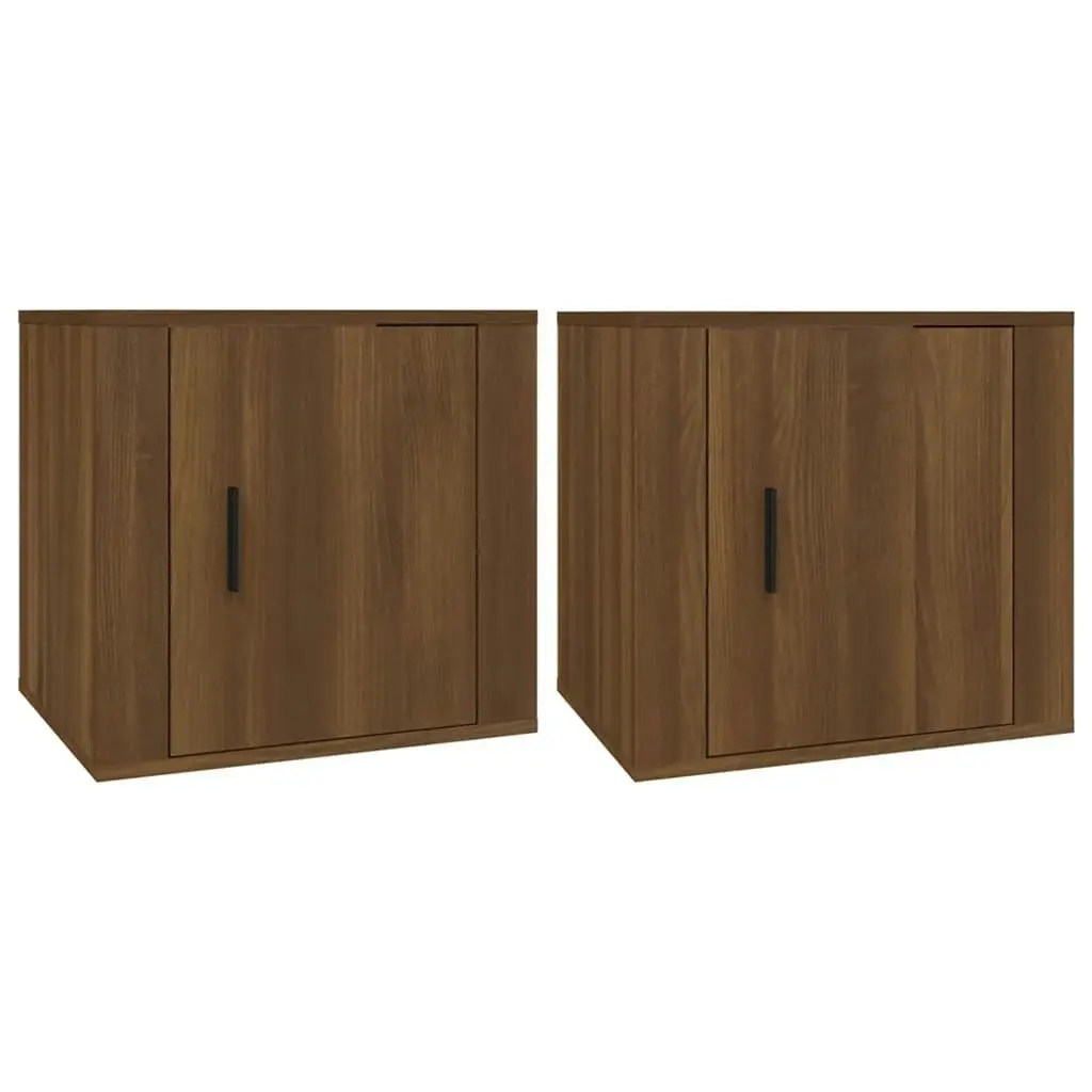 Bedside Cabinets 2 pcs Brown Oak 50x39x47 cm 816703