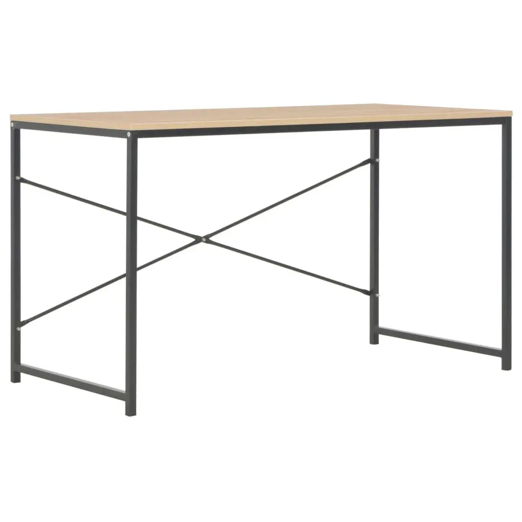 Computer Desk Black and Oak 120x60x70 cm 20260