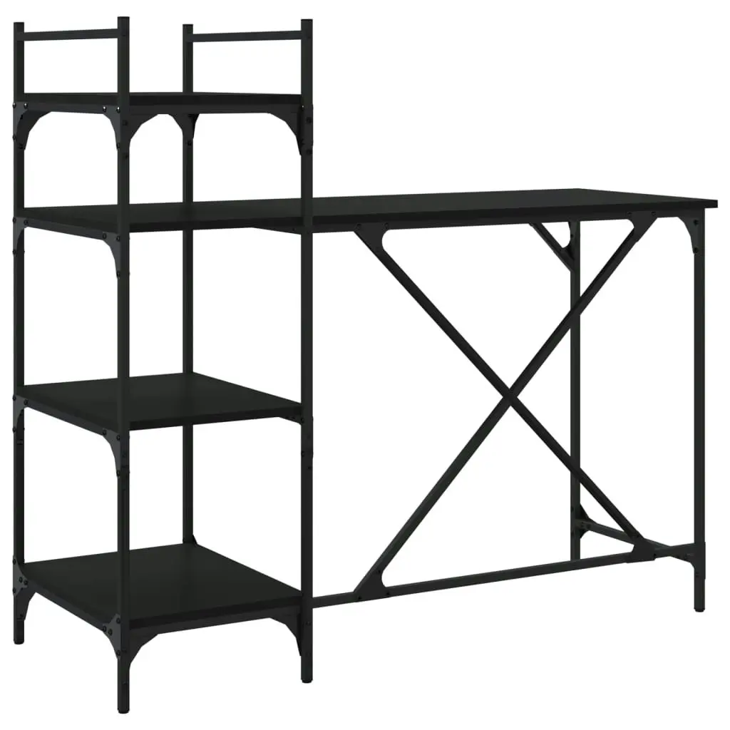 Computer Desk with Shelves Black 120x47x109 cm 836213