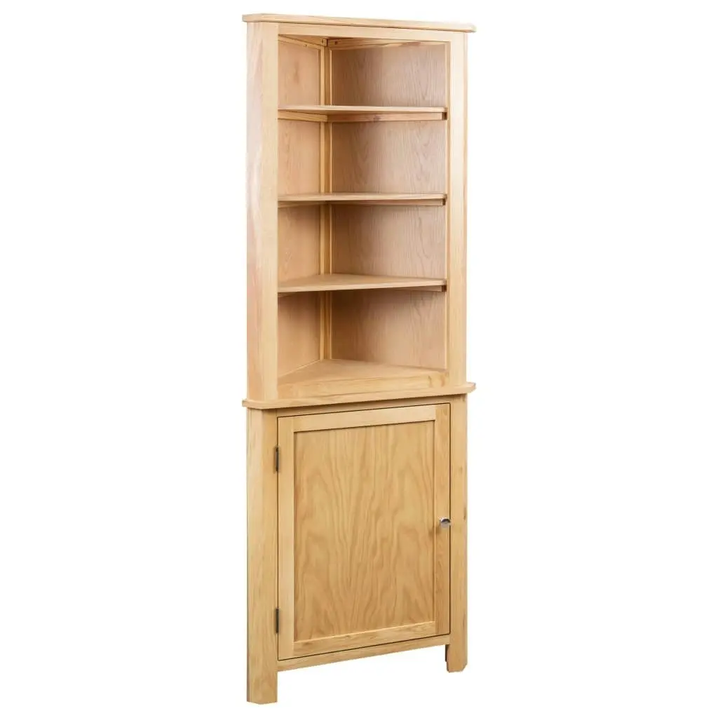 Corner Cabinet 59x36x180 cm Solid Oak Wood 247042