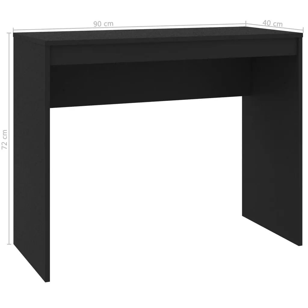 Desk Black 90x40x72 cm Engineered Wood 800379