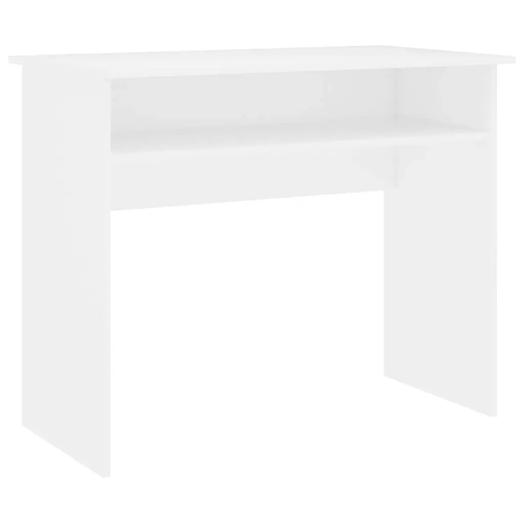 Desk White 90x50x74 cm Engineered Wood 801170