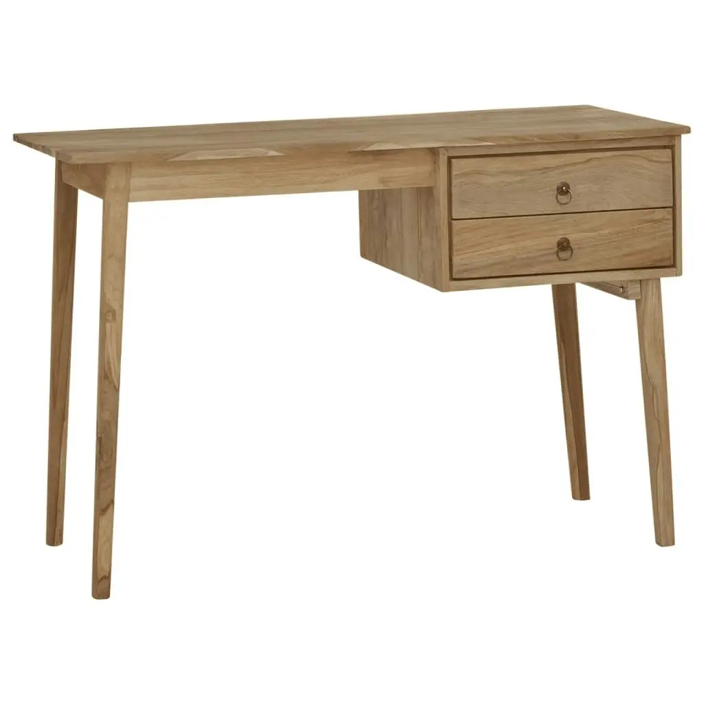 Desk with 2 Drawers 110x52x75 cm Solid Wood Teak 340738