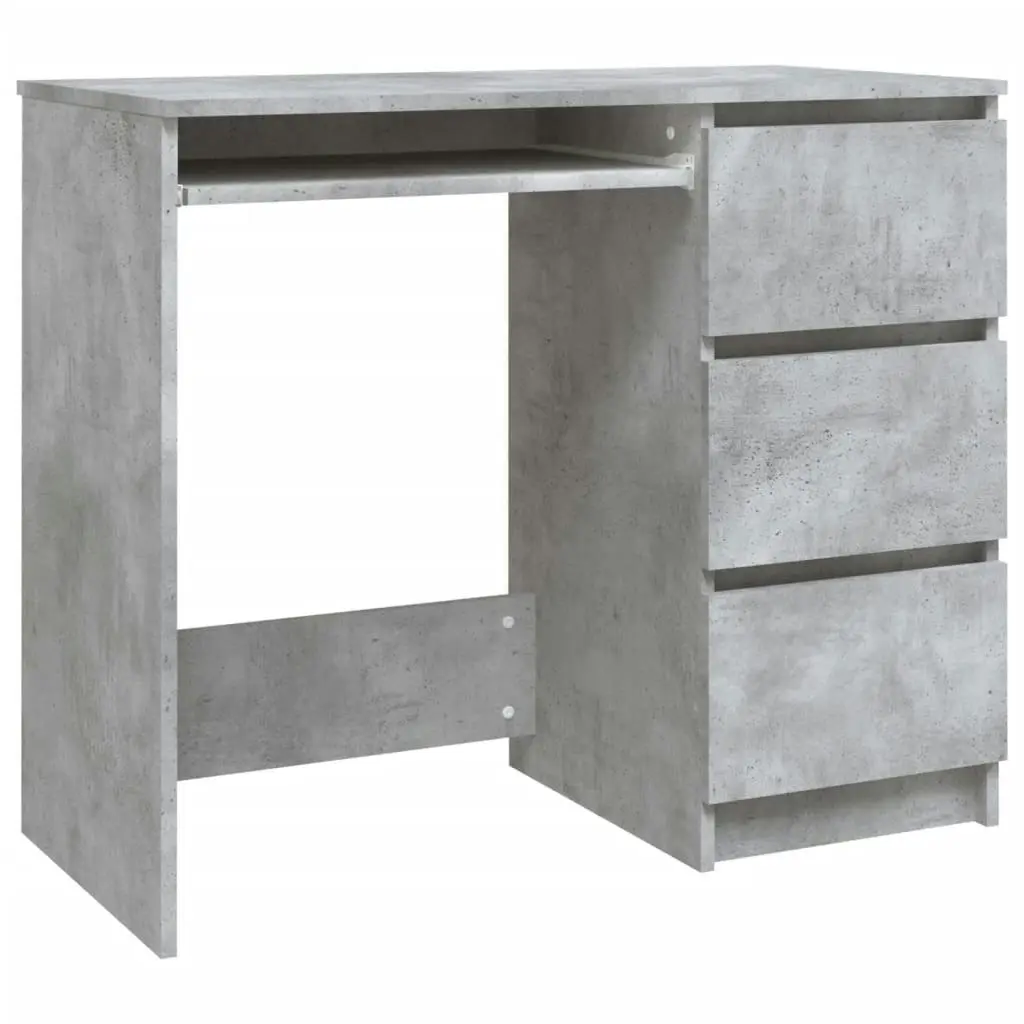 Desk Concrete Grey 90x45x76 cm Engineered Wood 801377