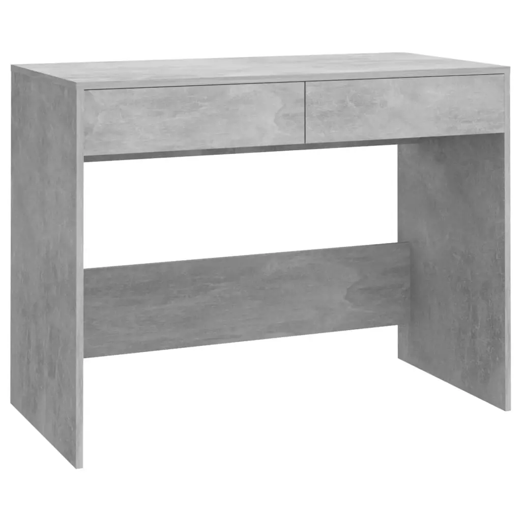 Desk Concrete Grey 101x50x76.5 cm Engineered Wood 809561