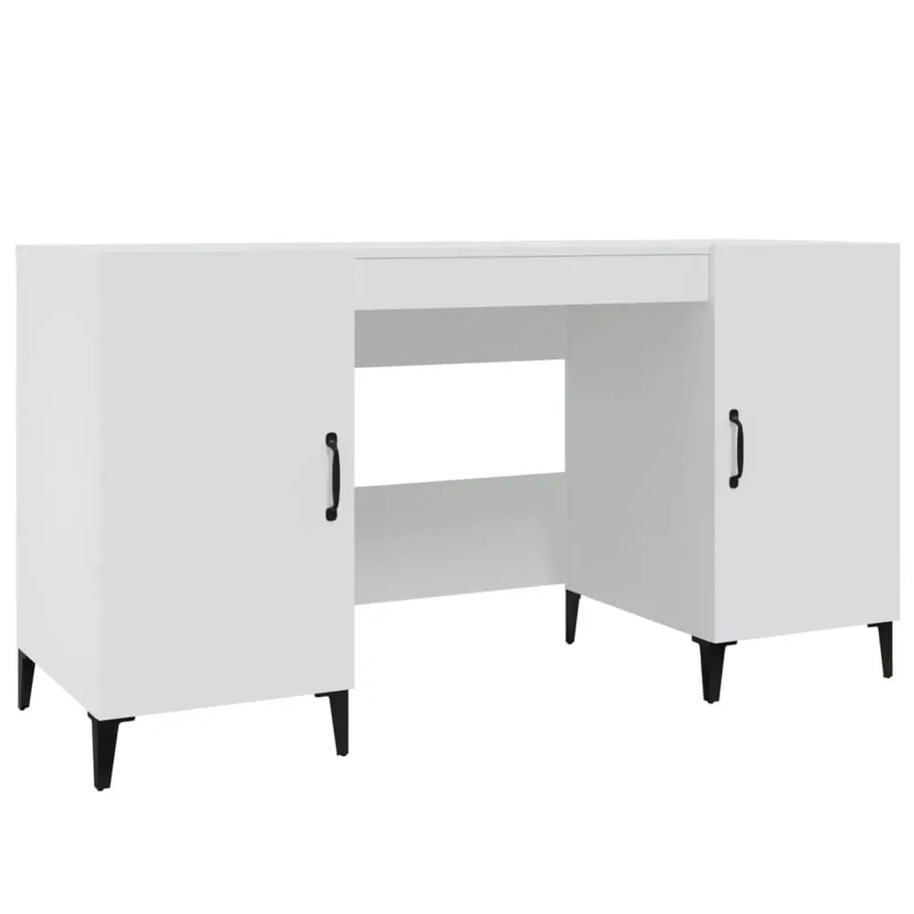 Desk White 140x50x75 cm Engineered Wood 812771