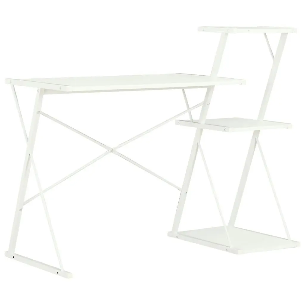 Desk with Shelf White 116x50x93 cm 20287