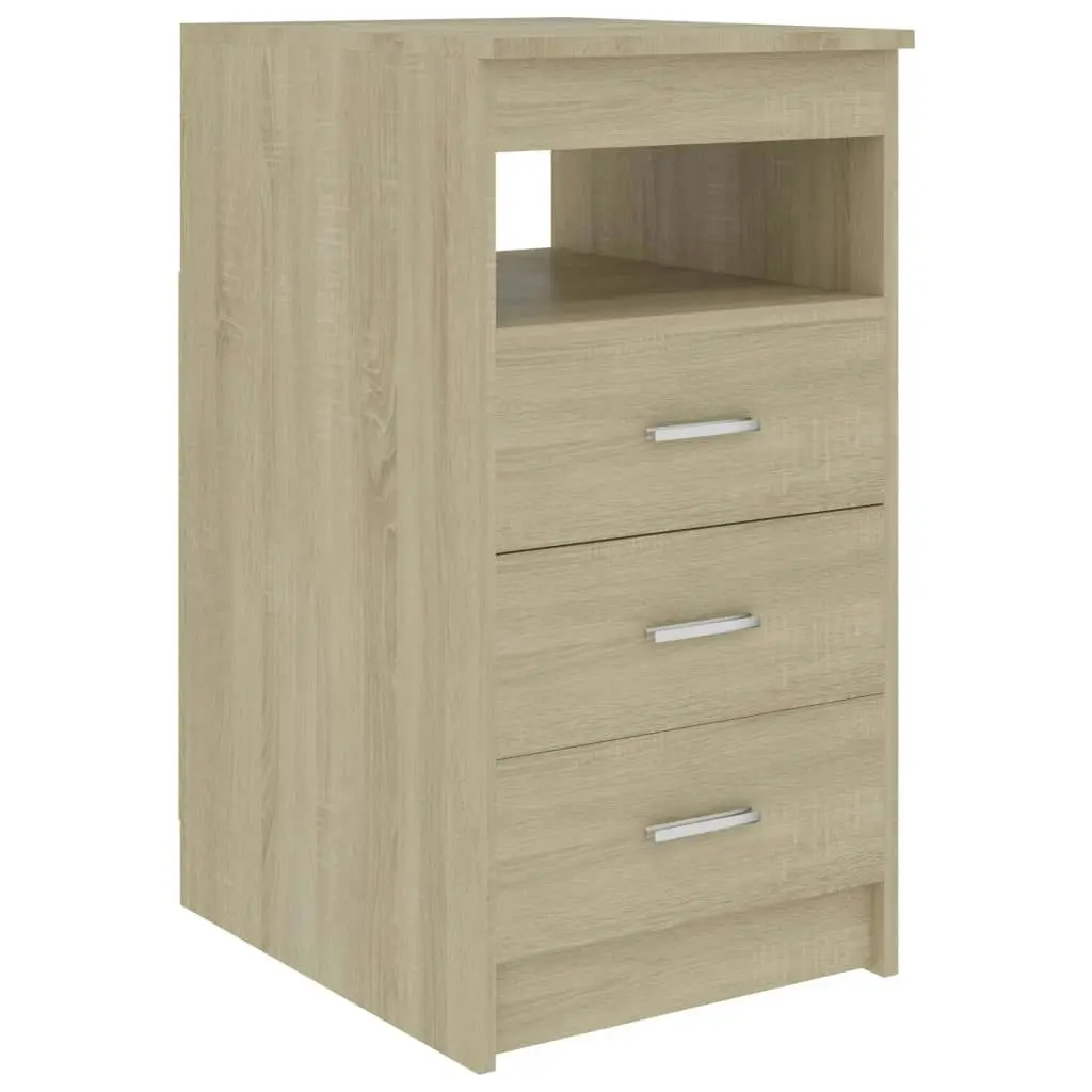 Drawer Cabinet Sonoma Oak 40x50x76 cm Engineered Wood 801808