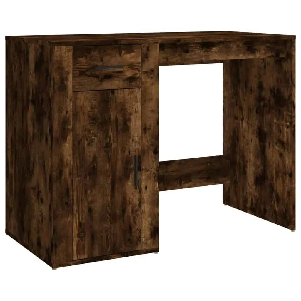 Desk Smoked Oak 100x49x75 cm Engineered Wood 816789