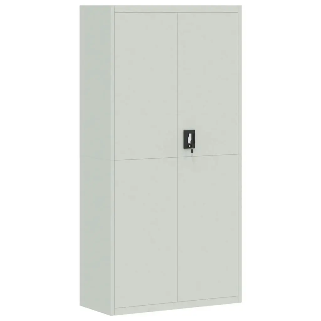 File Cabinet Light Grey 90x40x180 cm Steel 339753