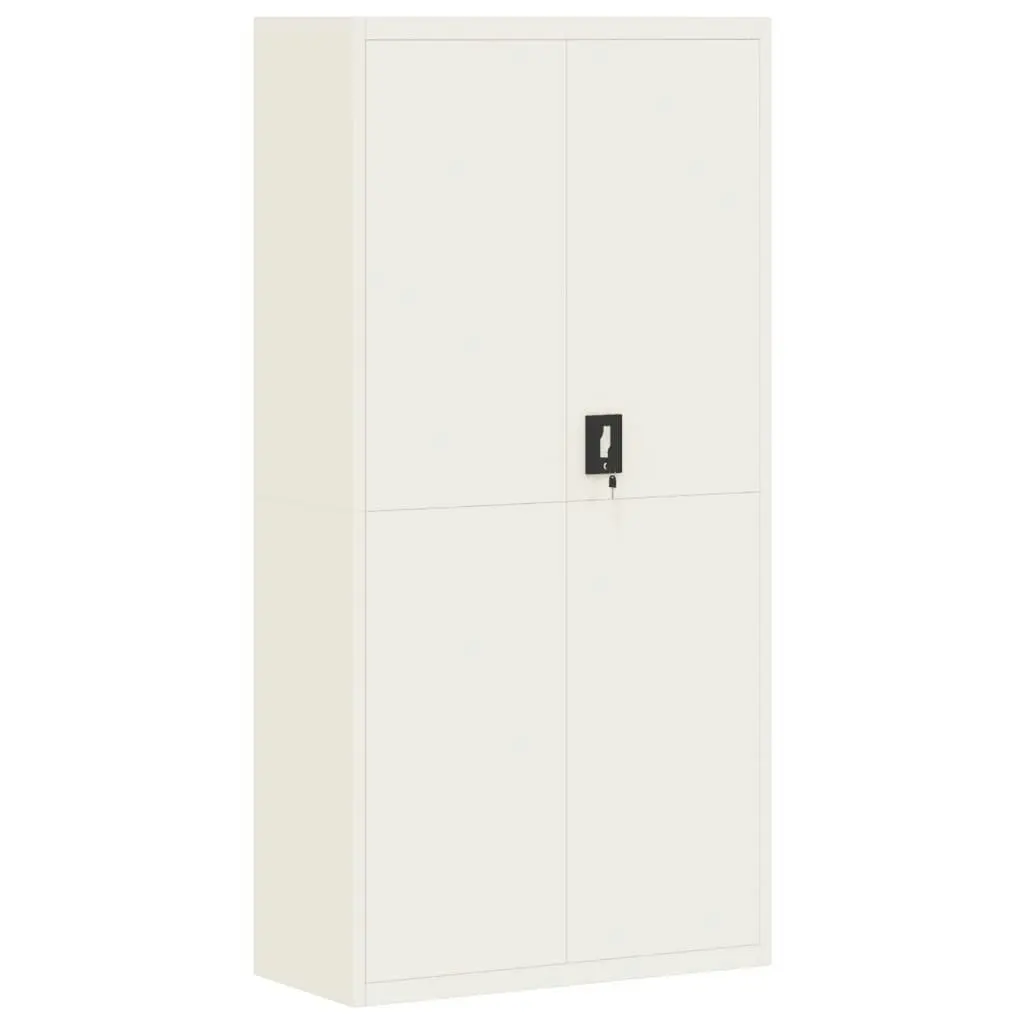 File Cabinet White 90x40x180 cm Steel 339752