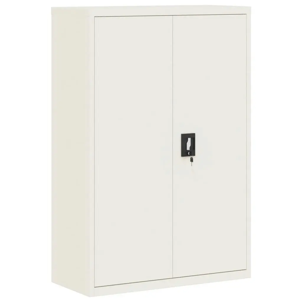 File Cabinet White 90x40x140 cm Steel 339744