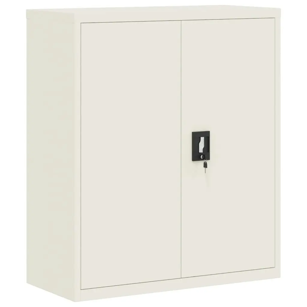 File Cabinet White 90x40x105 cm Steel 339736