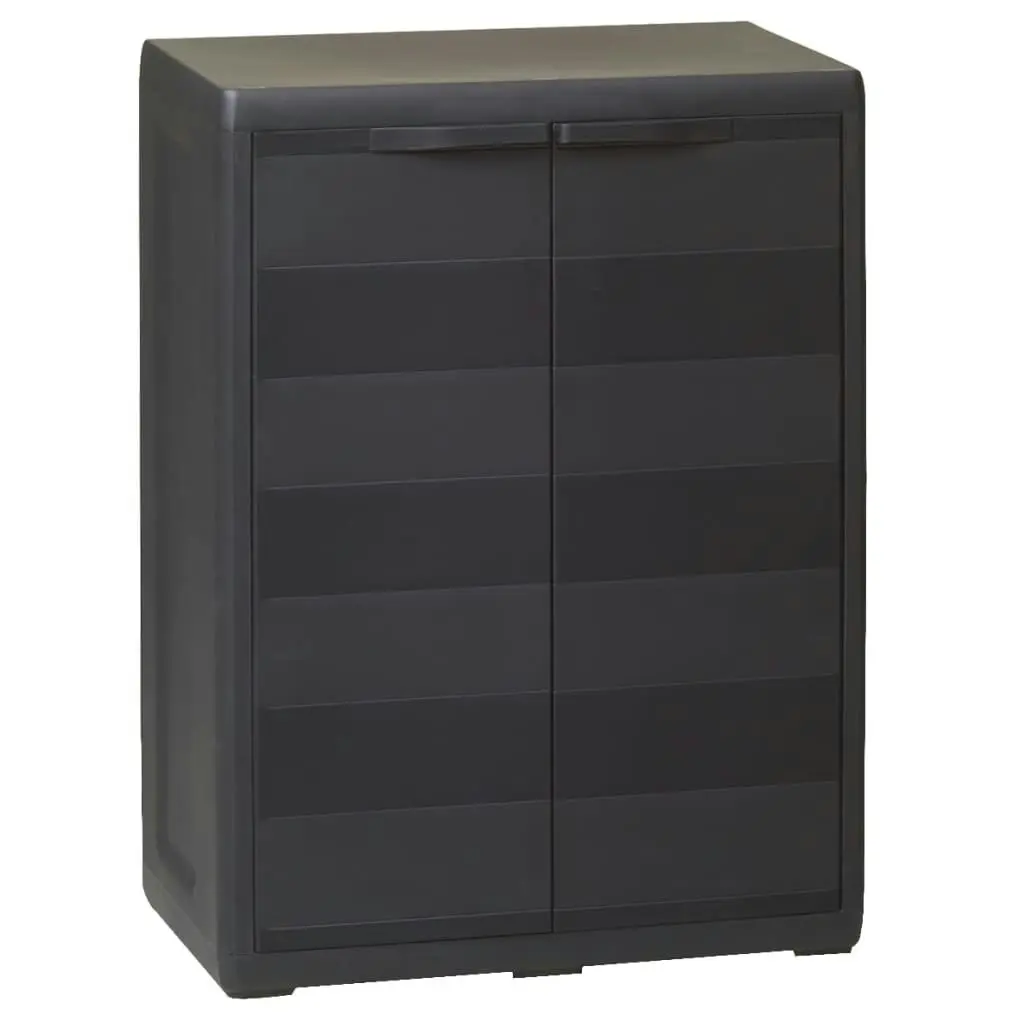 Garden Storage Cabinet with 1 Shelf Black 43706