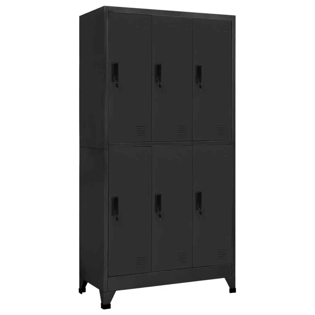 Locker Cabinet Anthracite 90x45x180 cm Steel 339799