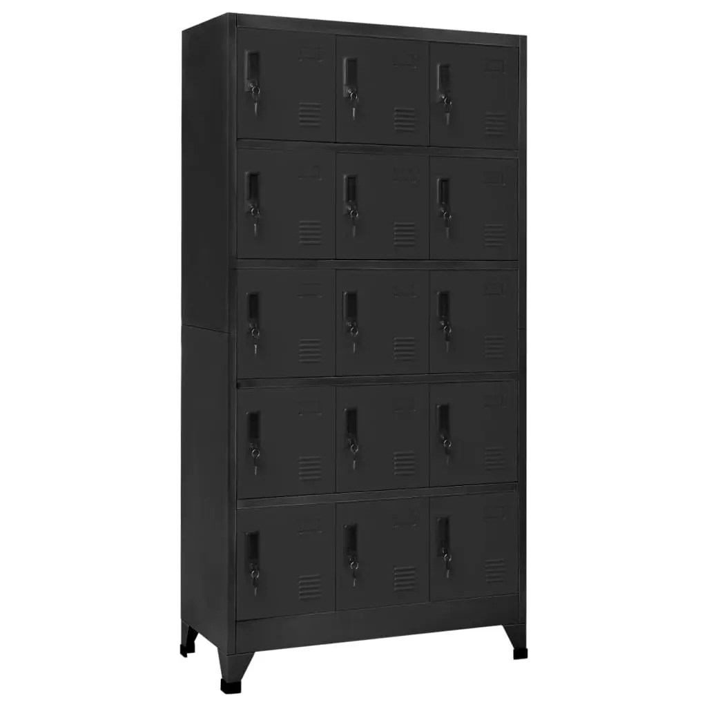 Locker Cabinet Anthracite 90x40x180 cm Steel 339823