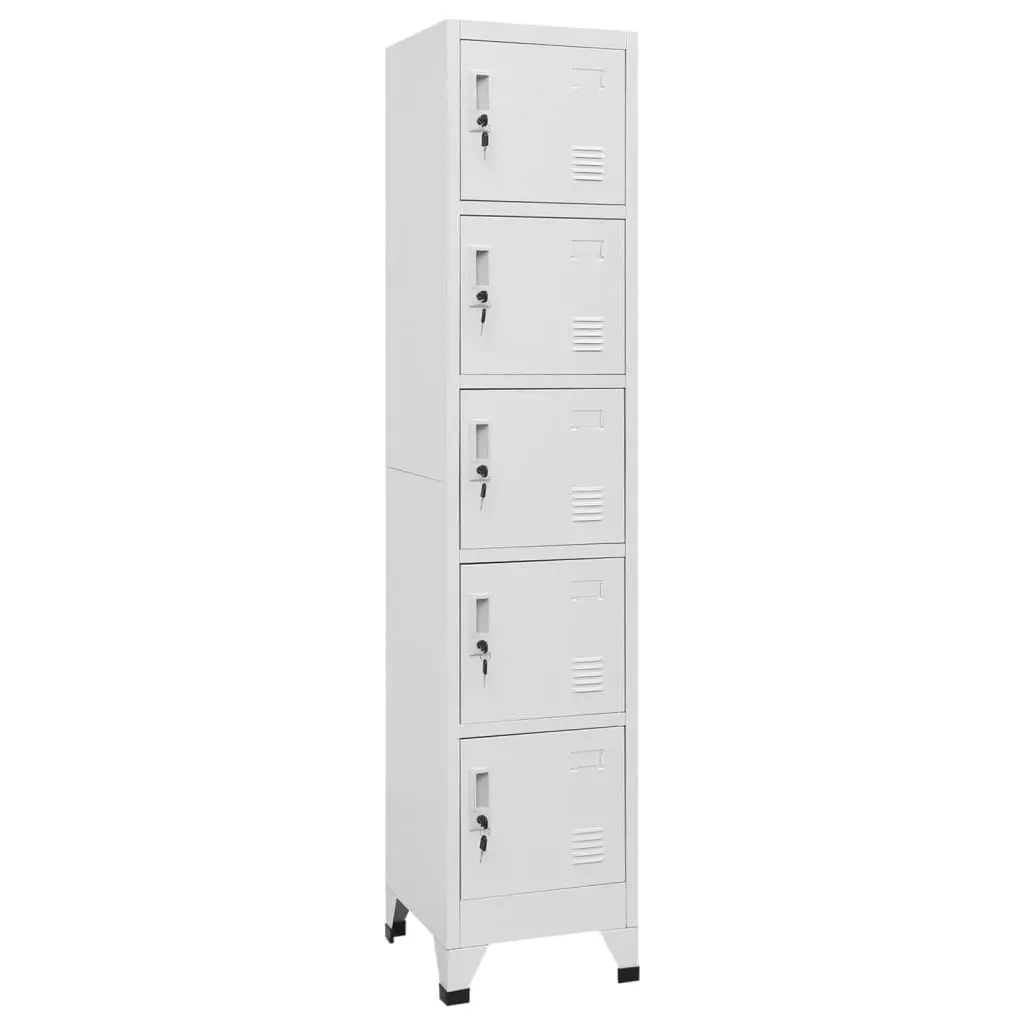 Locker Cabinet Light Grey 38x40x180 cm Steel 339789