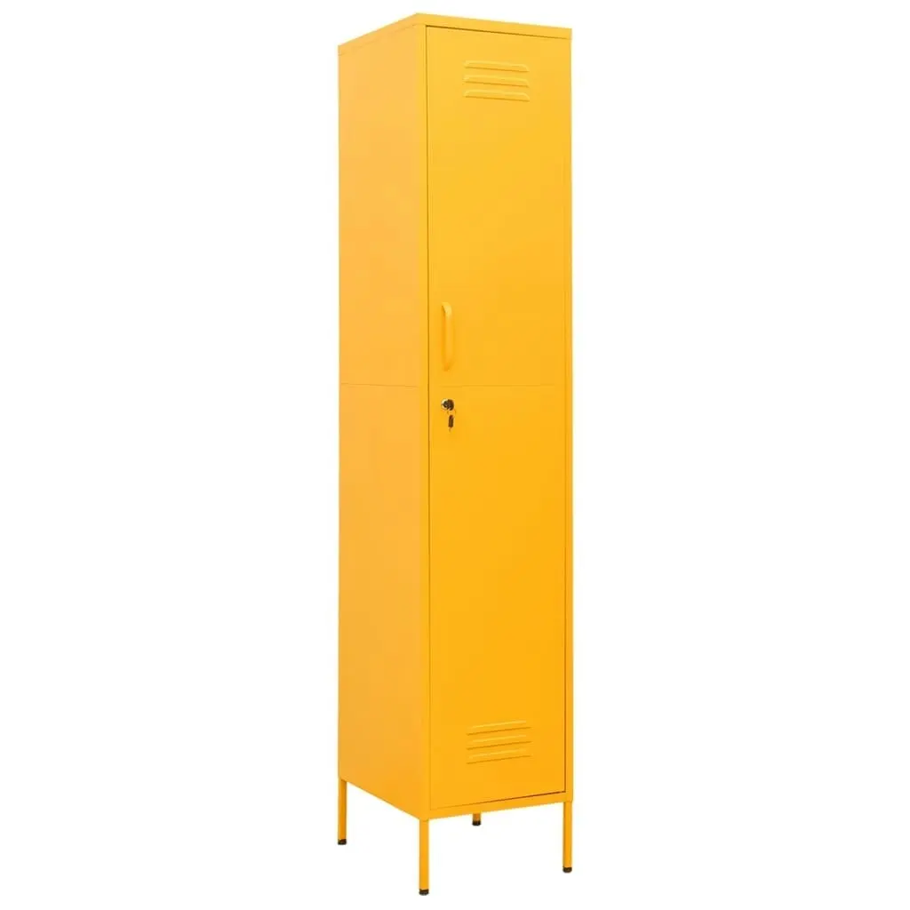 Locker Cabinet Mustard Yellow 35x46x180 cm Steel 336254