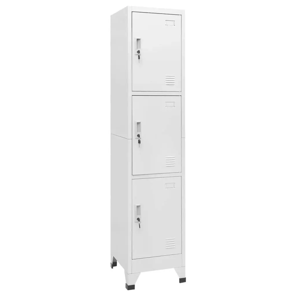 Locker Cabinet with 3 Compartments 38x45x180 cm 244474