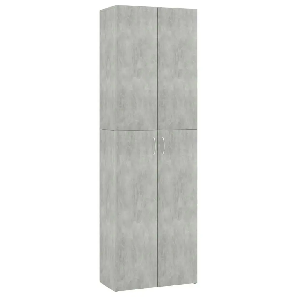 Office Cabinet Concrete Grey 60x32x190 cm Engineered Wood 800301