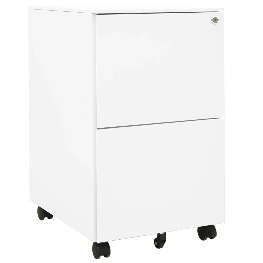 Mobile File Cabinet White 39x45x67 cm Steel 335974