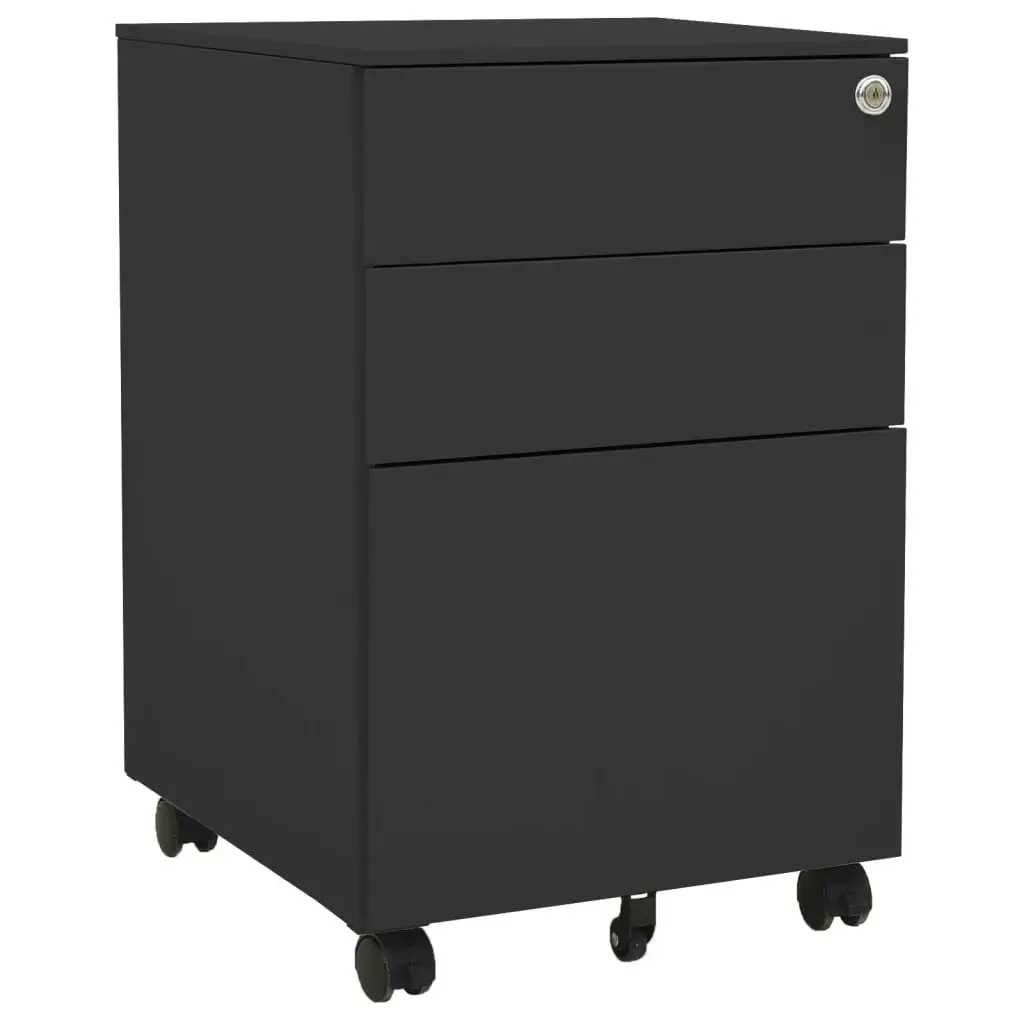 Mobile File Cabinet Anthracite 39x45x60 cm Steel 335981