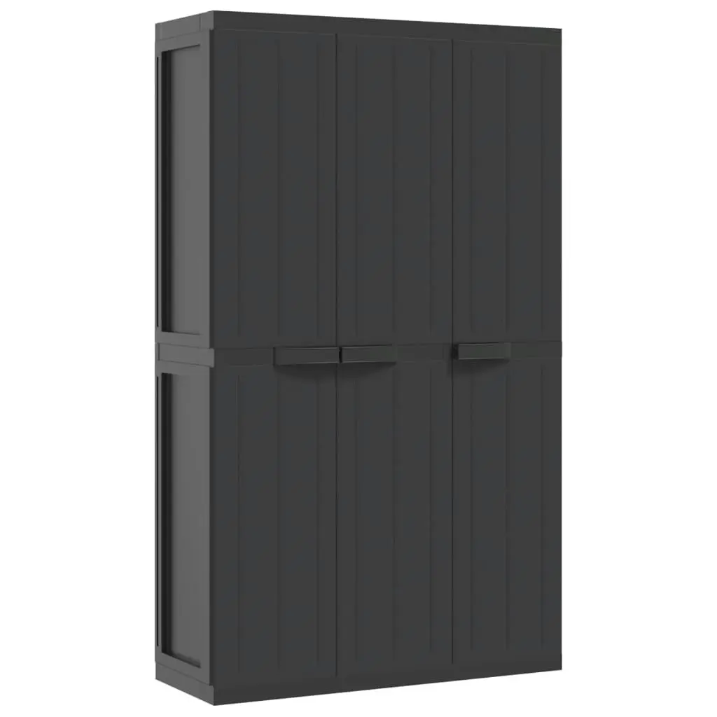 Outdoor Storage Cabinet Black 97x37x165 cm PP 364208