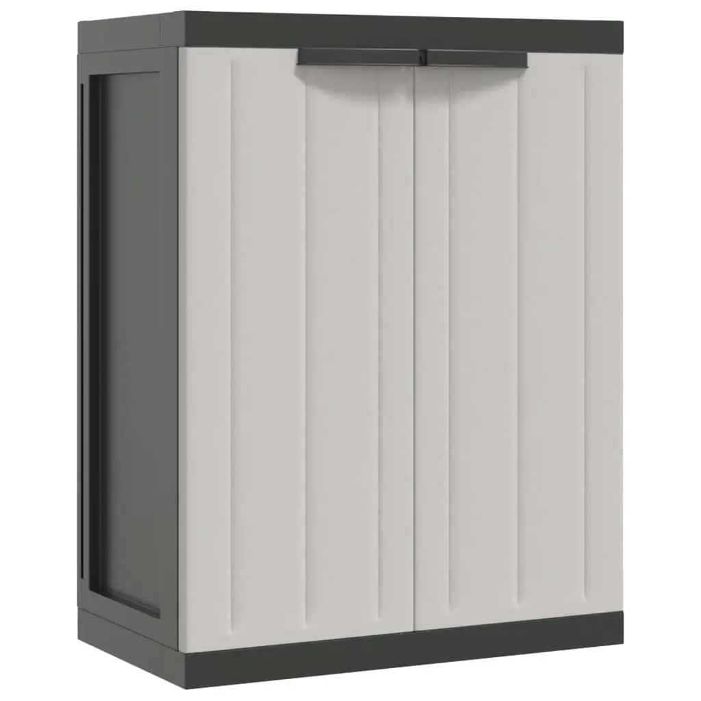 Outdoor Storage Cabinet Grey and Black 65x37x85 cm PP 364199