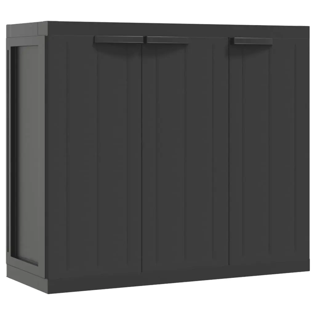 Outdoor Storage Cabinet Black 97x37x85 cm PP 364207