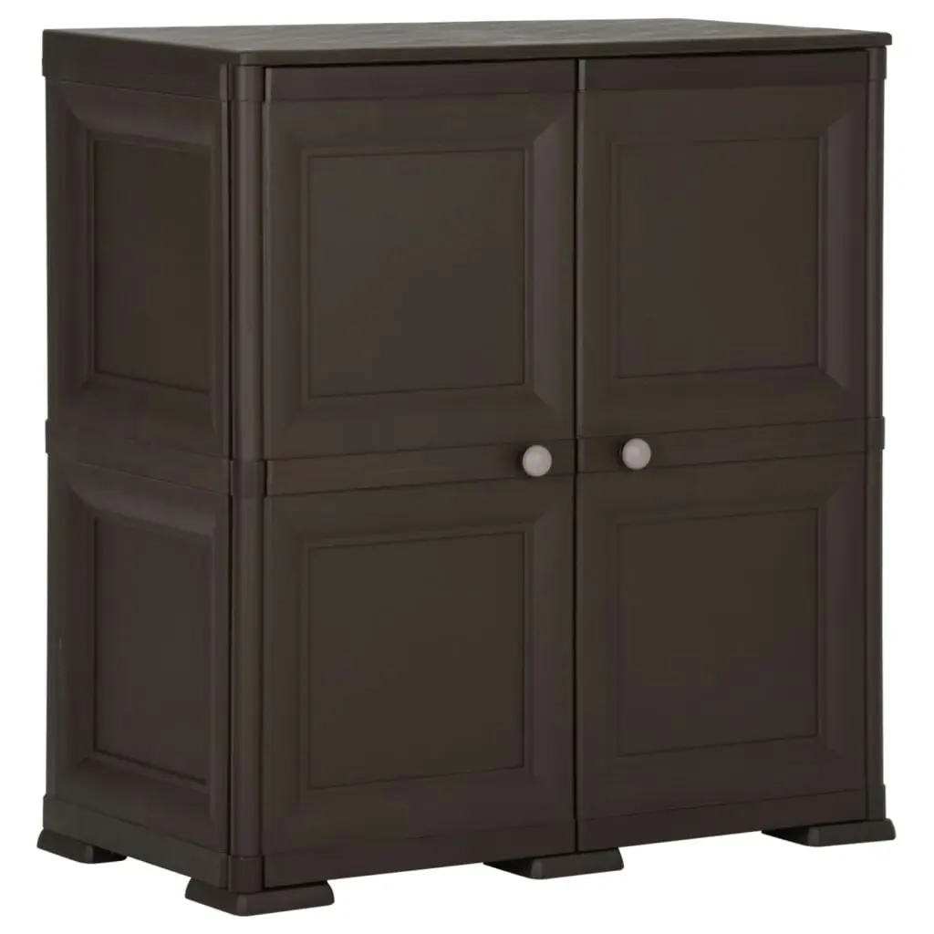 Plastic Cabinet 79x43x85.5 cm Wood Design Brown 340598