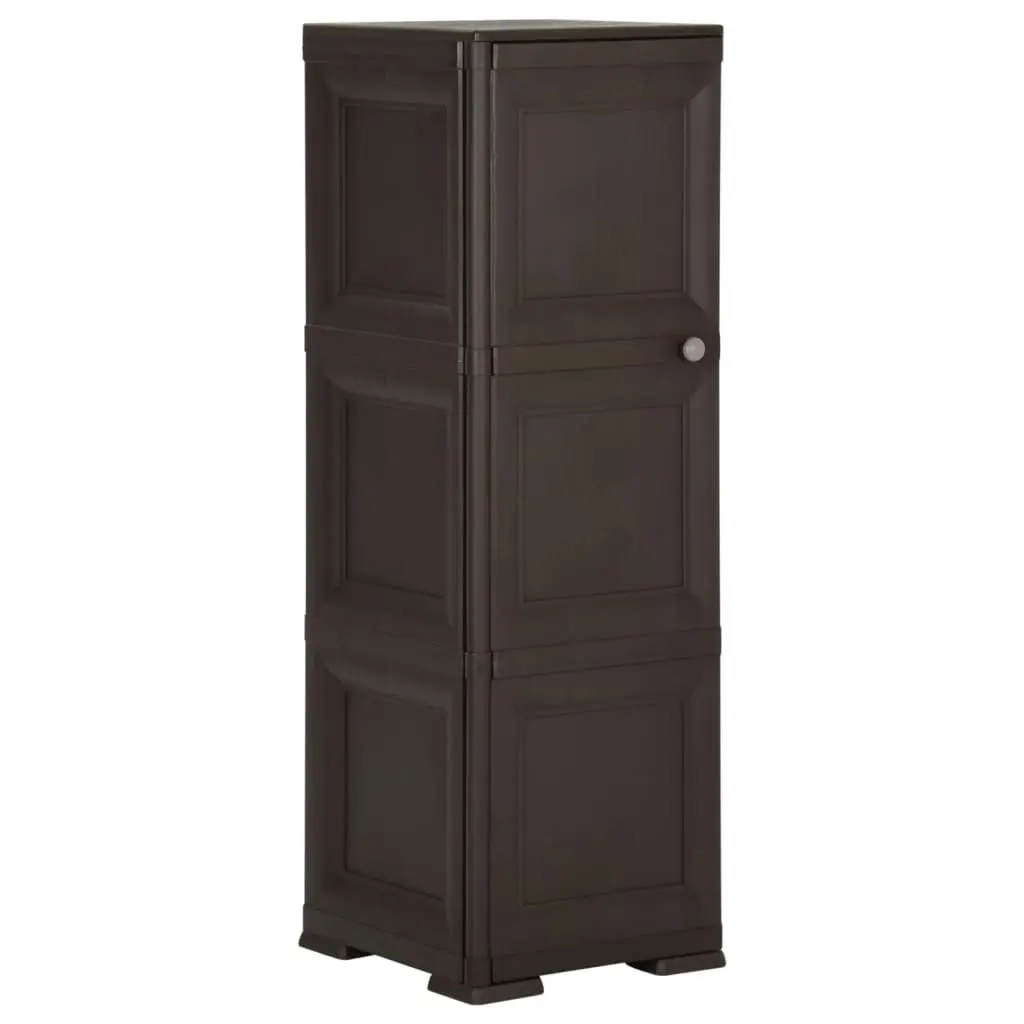 Plastic Cabinet 40x43x125 cm Wood Design Brown 340606