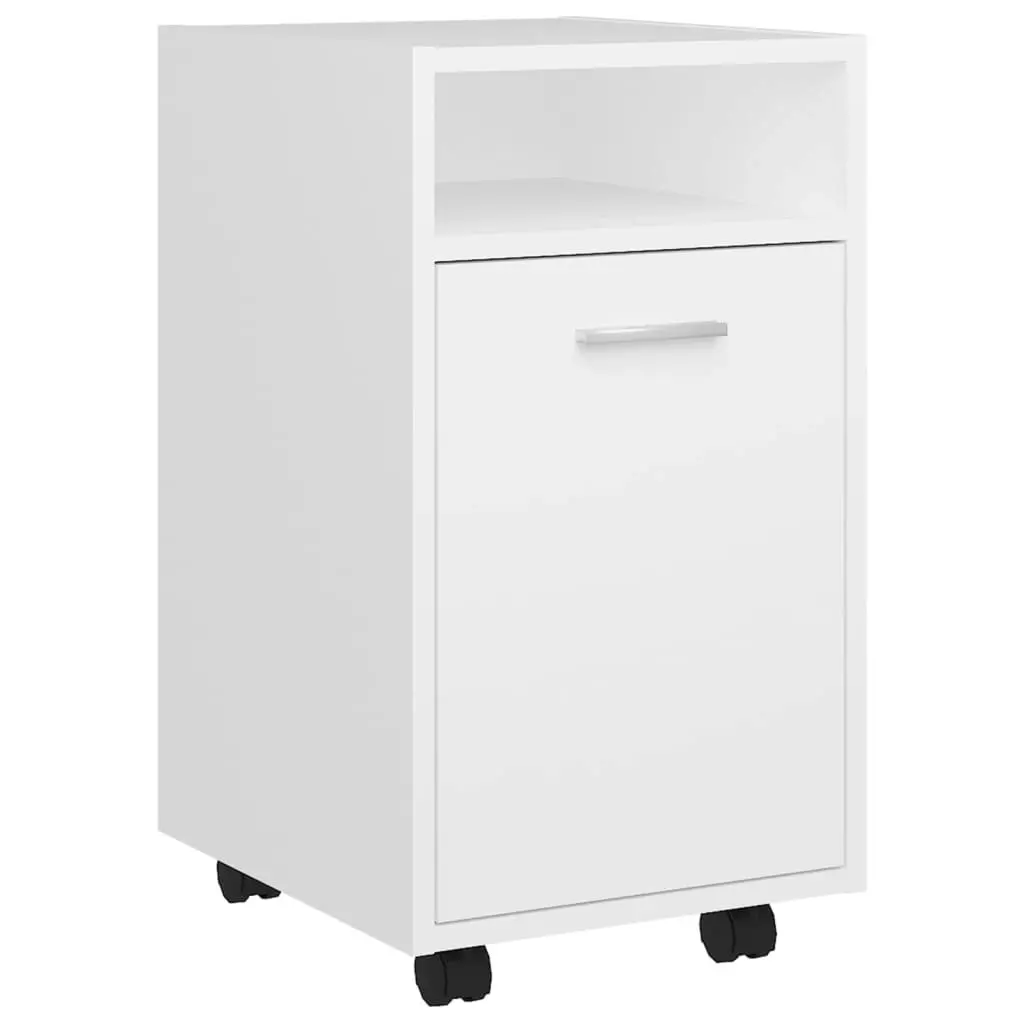 Side Cabinet with Wheels White 33x38x60 cm Engineered Wood 803047