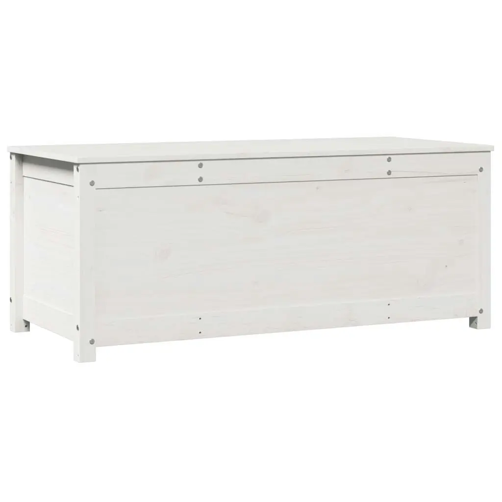 Storage Box White 110x50x45.5 cm Solid Wood Pine 823540