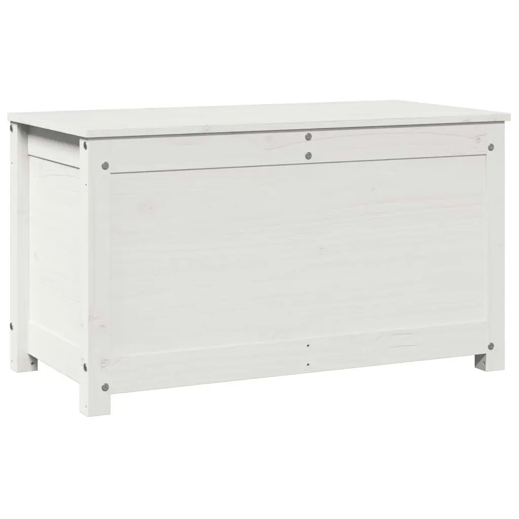 Storage Box White 80x40x45.5 cm Solid Wood Pine 823535