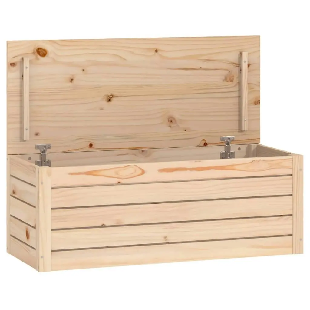 Storage Box 89x36.5x33 cm Solid Wood Pine 823619