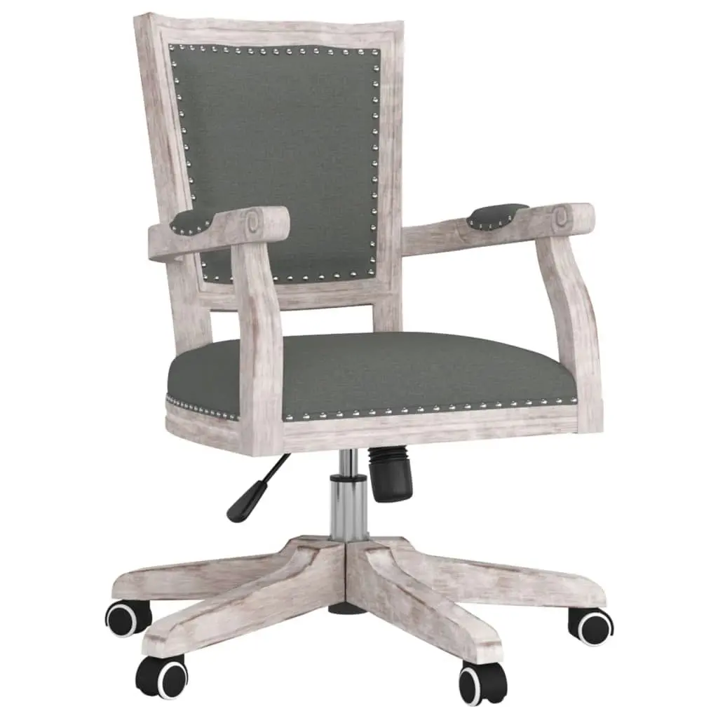 Swivel Office Chair Dark Grey Fabric 344479