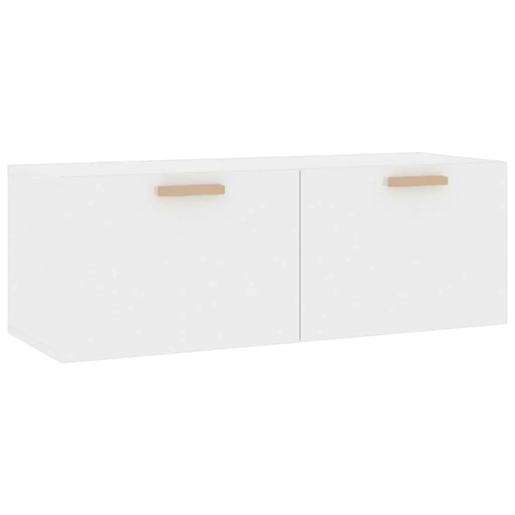 Wall Cabinet High Gloss White 100x36.5x35 cm Engineered Wood 812948