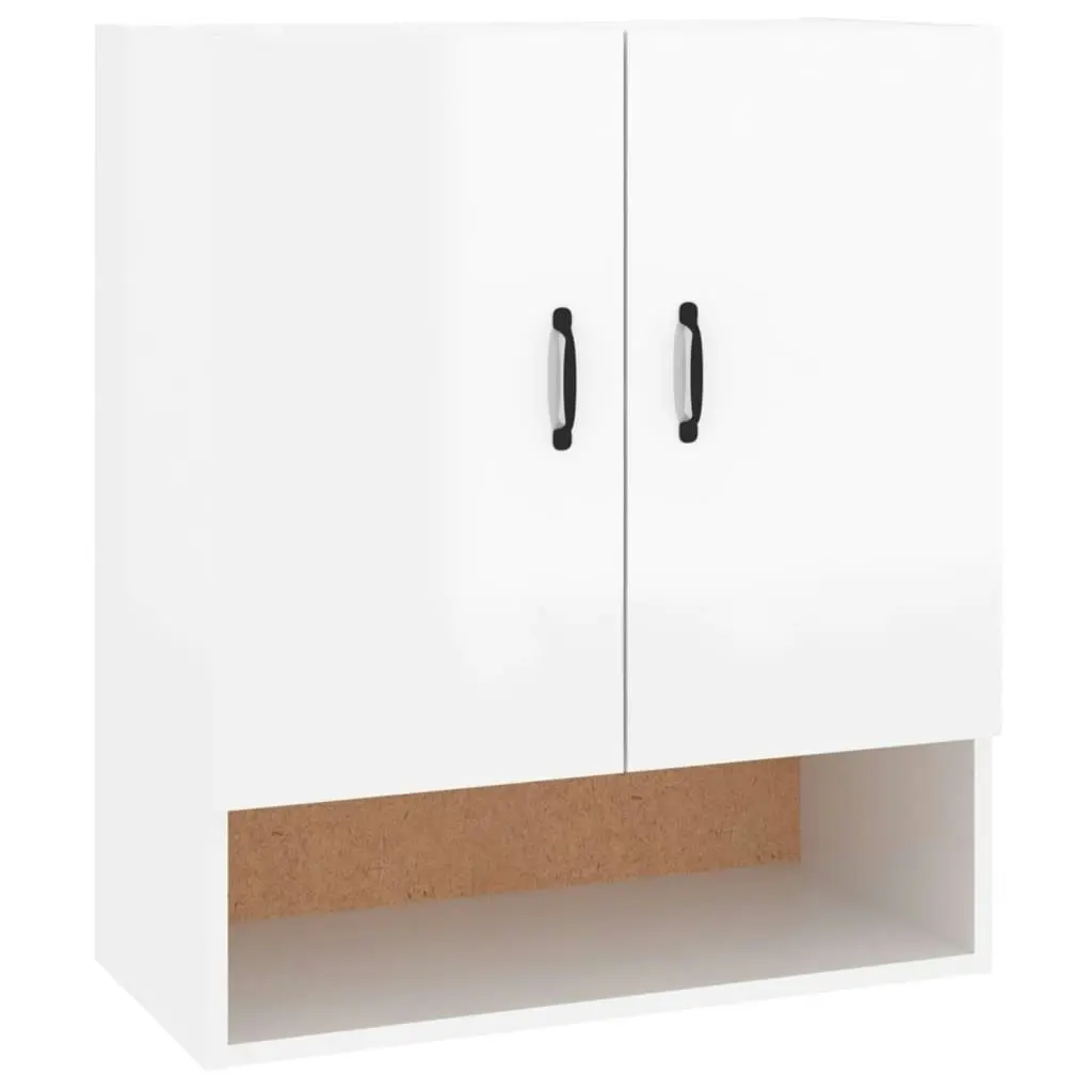 Wall Cabinet High Gloss White 60x31x70 cm Engineered Wood 812876