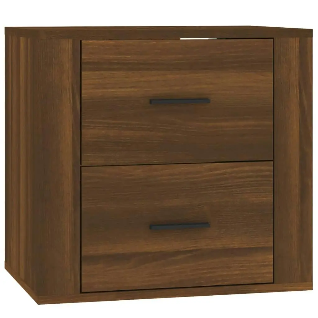 Wall-mounted Bedside Cabinet Brown Oak 50x36x47 cm 816863