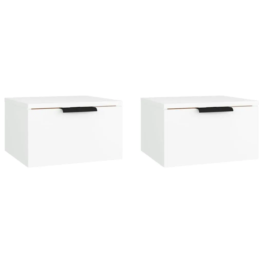 Wall-mounted Bedside Cabinets 2 pcs White 34x30x20 cm 811377