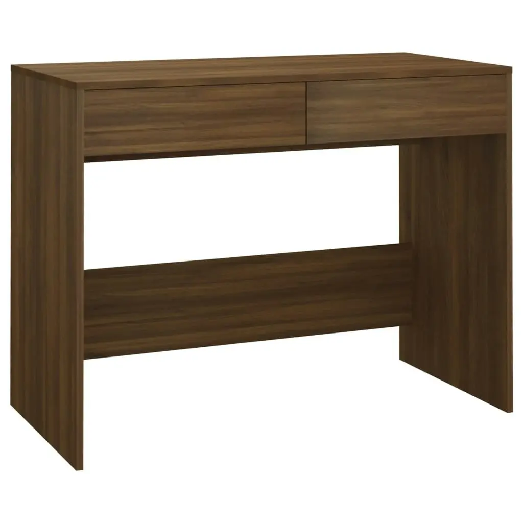 Desk Brown Oak 101x50x76.5 cm Engineered Wood 812998