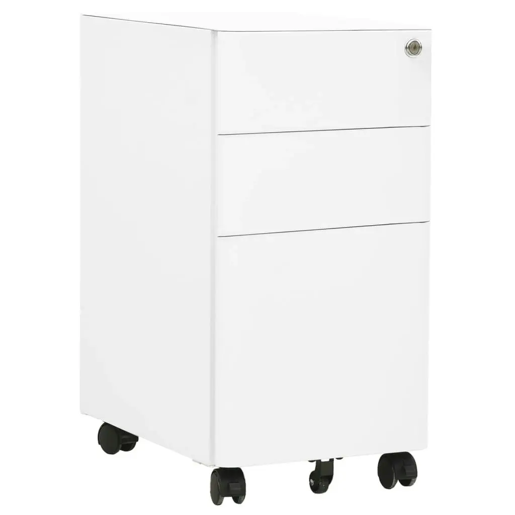 Mobile File Cabinet White 30x45x59 cm Steel 335982