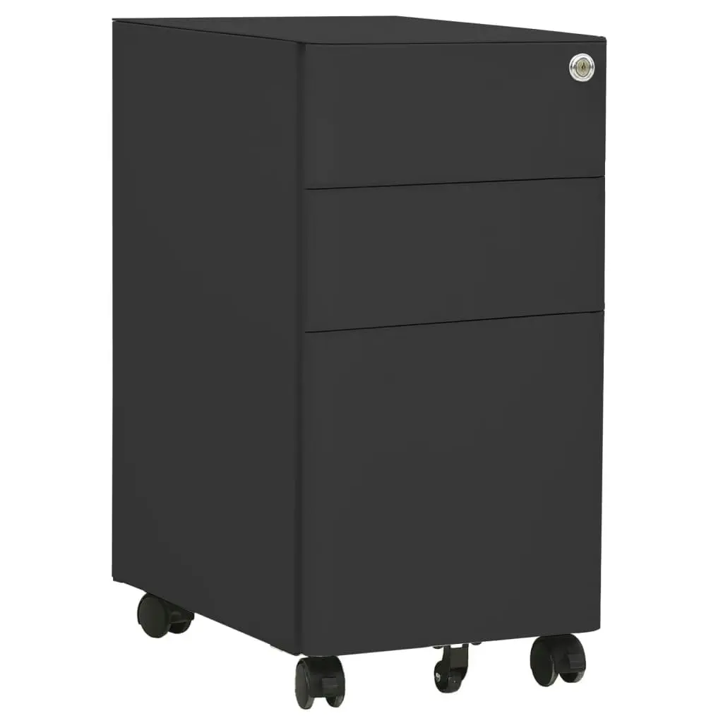 Mobile File Cabinet Anthracite 30x45x59 cm Steel 335985