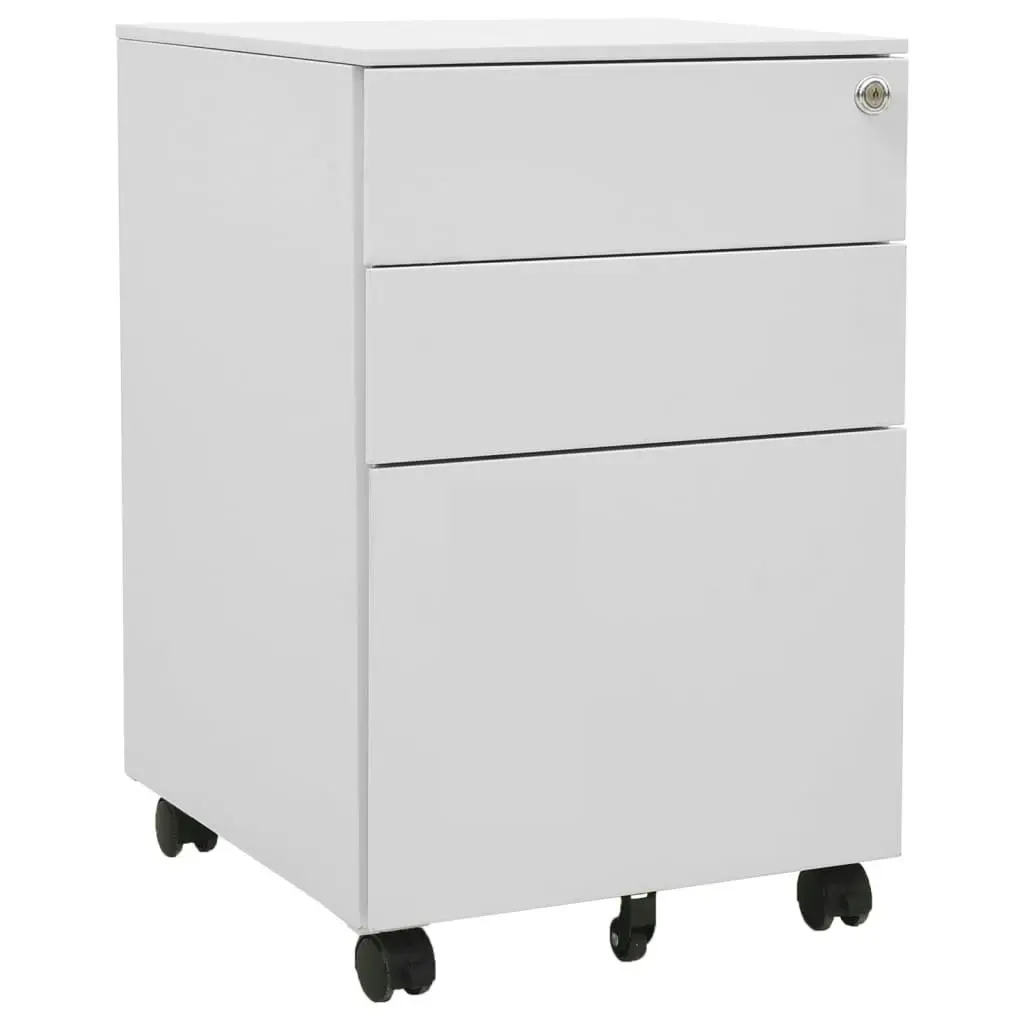 Mobile File Cabinet Light Grey 39x45x60 cm Steel 335979