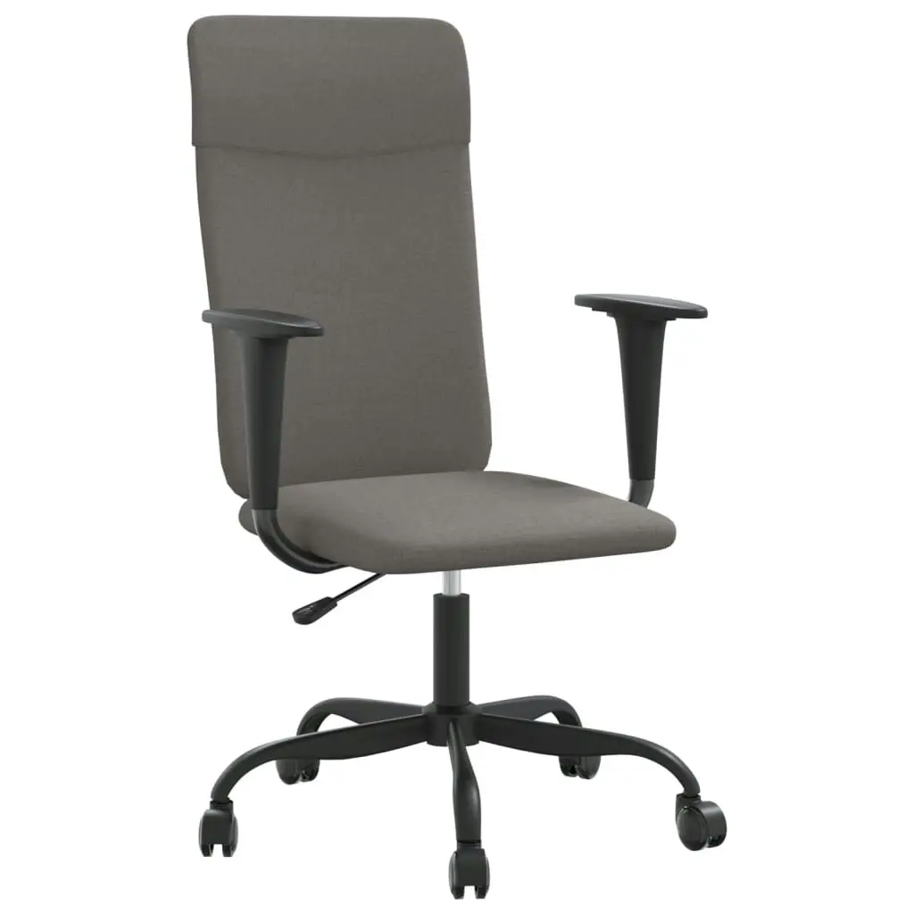 Office Chair Height Adjustable Dark Grey Fabric 353018