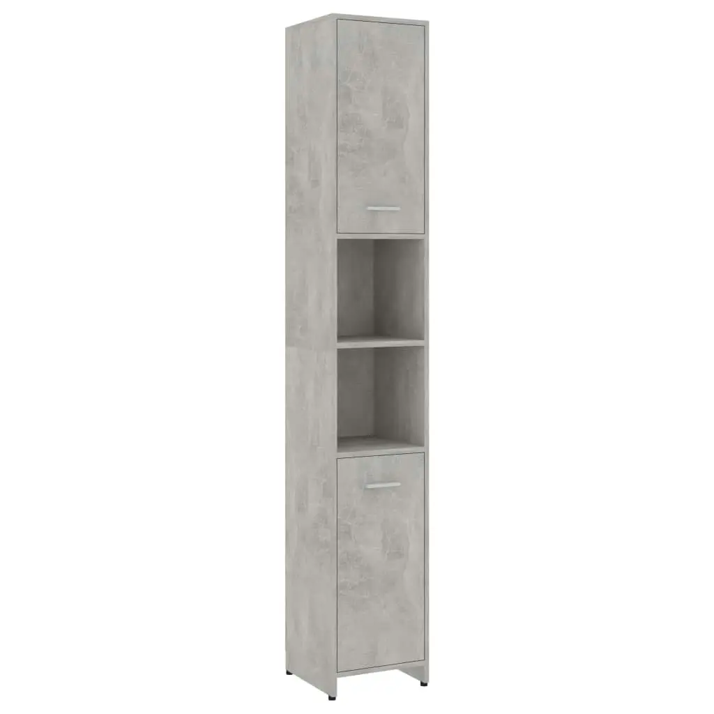 Bathroom Cabinet Concrete Grey 30x30x183.5 cm Engineered Wood 802601