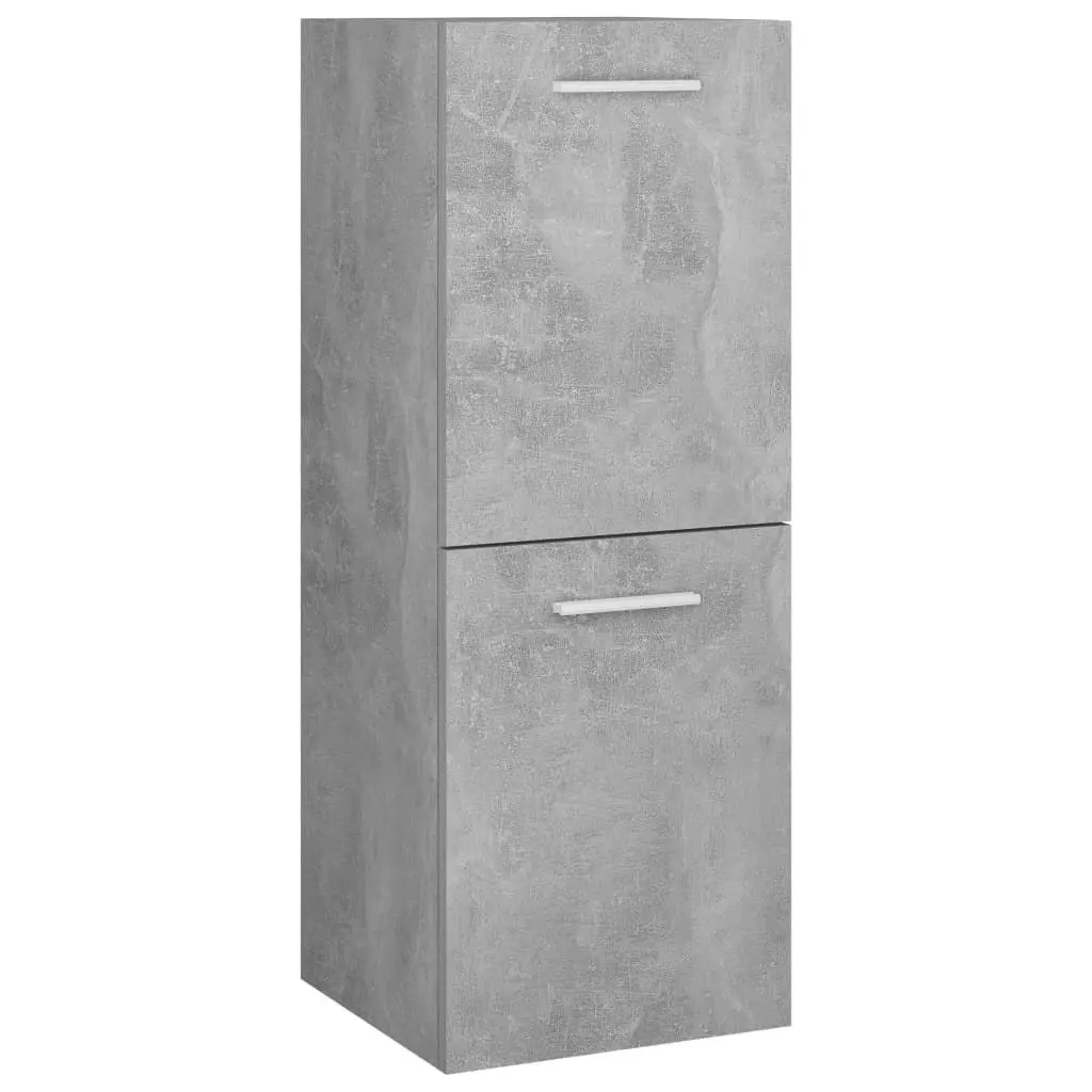 Bathroom Cabinet Concrete Grey 30x30x80 cm Engineered Wood 804992