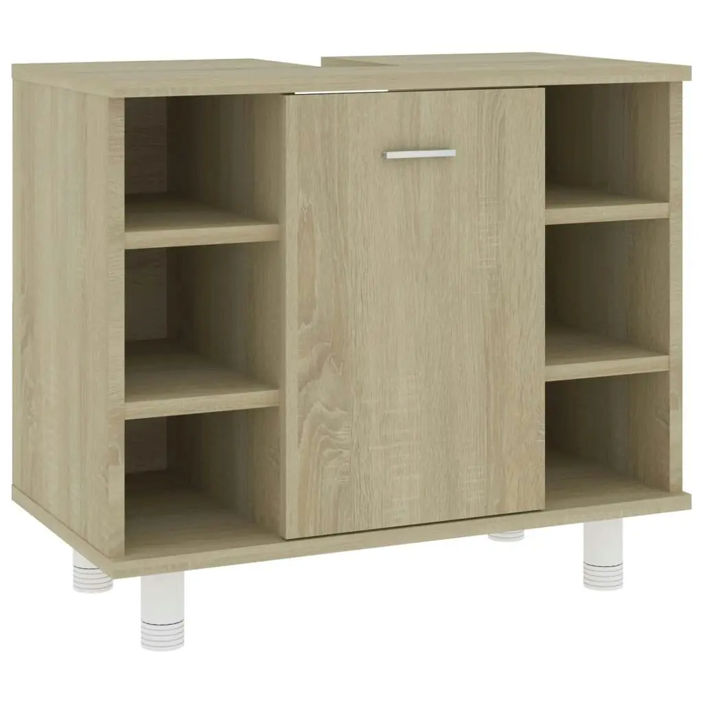 Bathroom Cabinet Sonoma Oak 60x32x53.5 cm Engineered Wood 802636