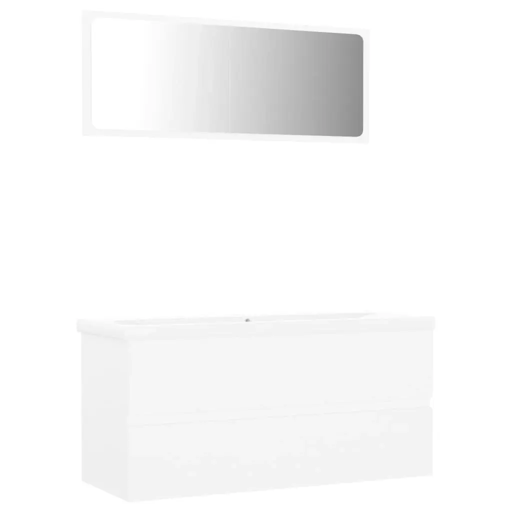 Bathroom Furniture Set White Engineered Wood 3071612